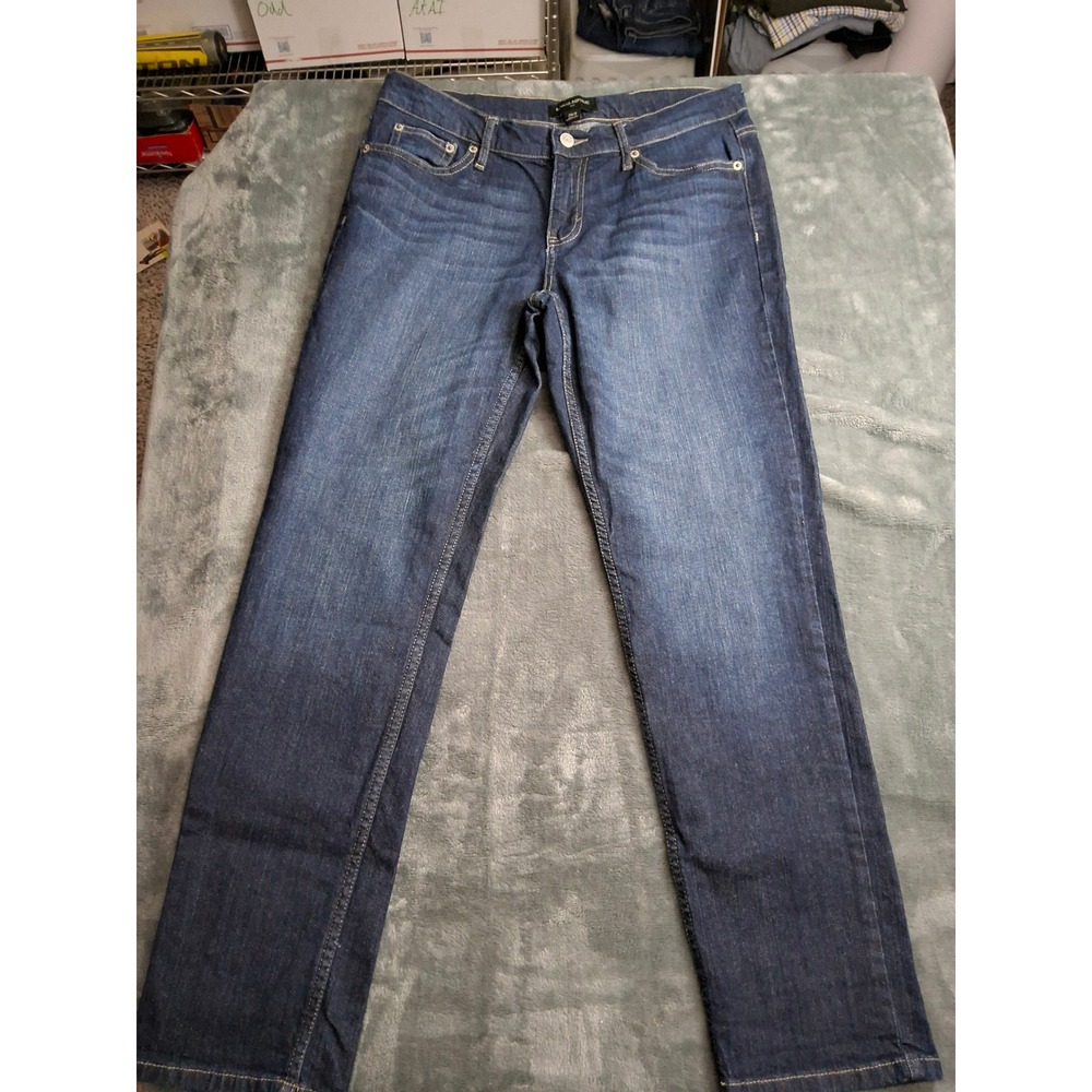 Banana Republic Womens Straight Leg Jeans Dark Wash Blue Denim Size 28/6 - Picture 4 of 13